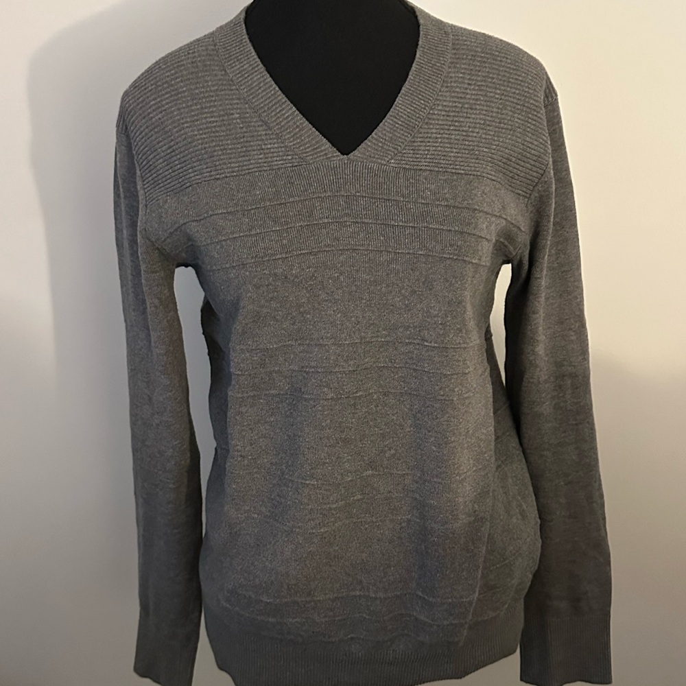 Armani Exchange Charcoal V-Neck Sweater